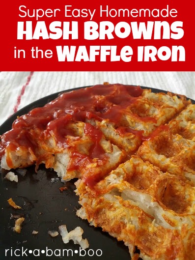 super easy hash browns in the waffle iron
