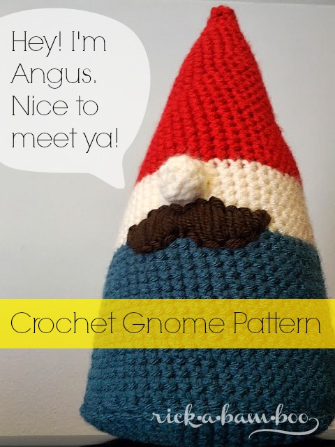 This cute crochet gnome will add a touch of whimsy to your home and put a smile on your face whenever you look at him. Plus, the pattern is free! #crochet #softie #free #freepattern #gnome
