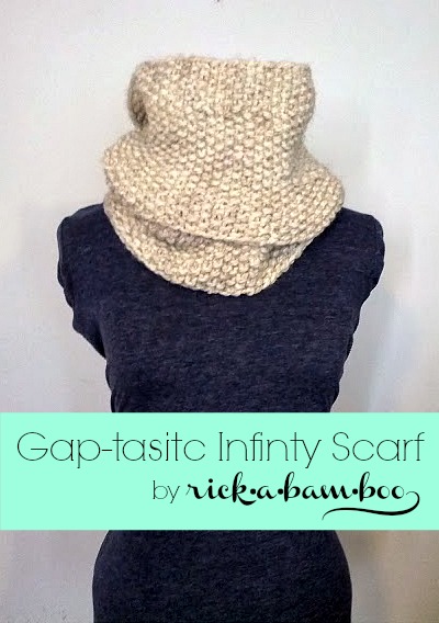 gaptastic infinity scarf | rickabamboo.com | #knit #scarf