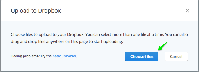 Dropbox Choose Files