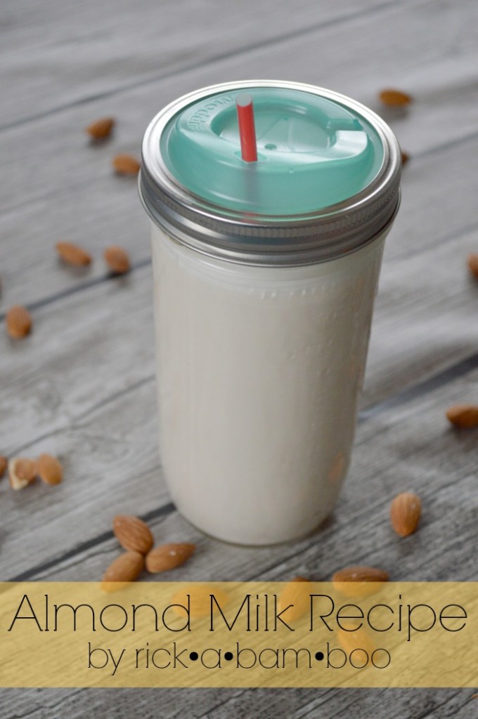 Almond Milk Recipe | rickabamboo.com | #diy #lactosefree
