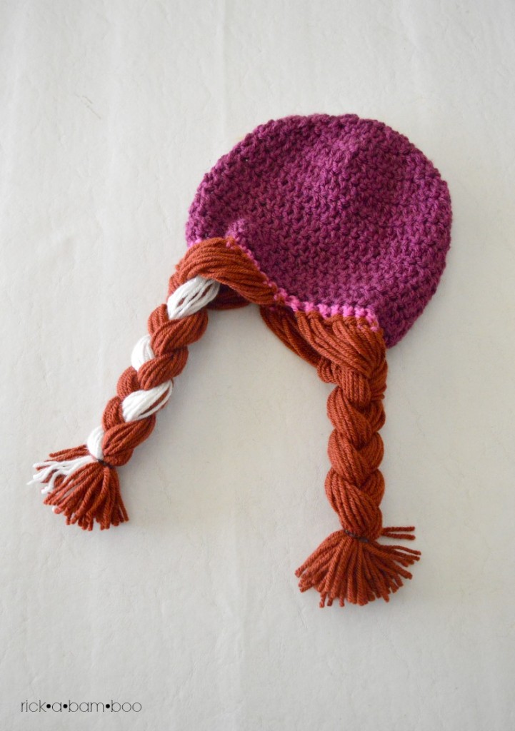 Anna Crochet Hat | rickabamboo.com | #disney #frozen #pattern
