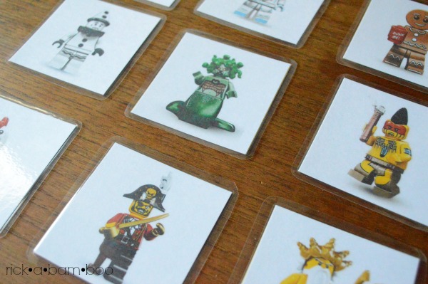 Lego Minifigure Card Game | rickabamboo.com | #matching #memory #busybag