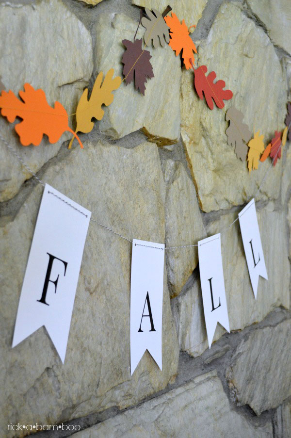 Fall Banner Printable | rickabamboo.com | #free #printable #autumn