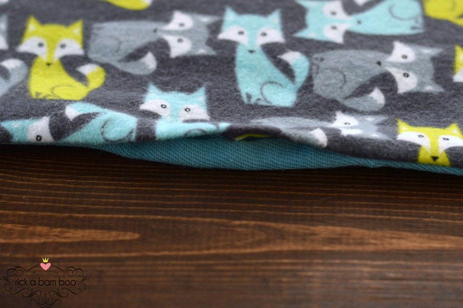 Cloth Diaper Burp Cloth Tutorial {Part 2} - Sewing flannel fabric to cloth diapers | rickabamboo.com