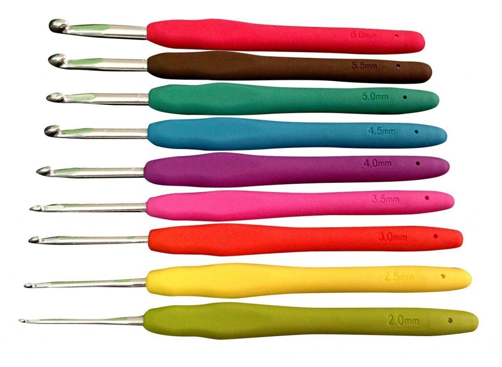 Ergonomic crochet hooks are perfect for crochet lovers. These come in a variety of sizes and with their own case.
