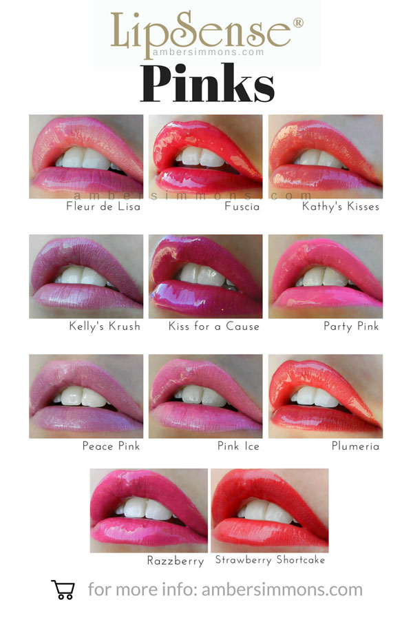 LipSense Pinks Color Chart | ambersimmons.com Do you see your new favorite color? Click on over to ambersimmons.com and find out how you can order it today!