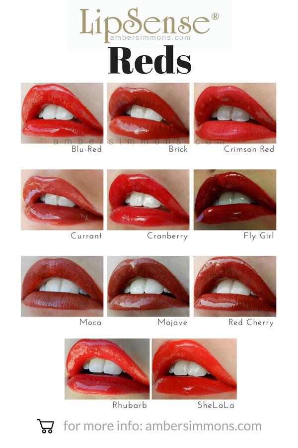 LipSense Reds Color Chart | ambersimmons.com Do you see your new favorite color? Click on over to ambersimmons.com and find out how you can order it today!