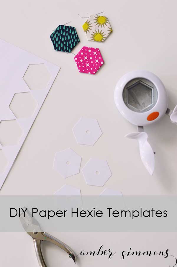 DIY Paper Hexie Templates | English Paper Piecing | 1 inch hexies | Fabric hexagons