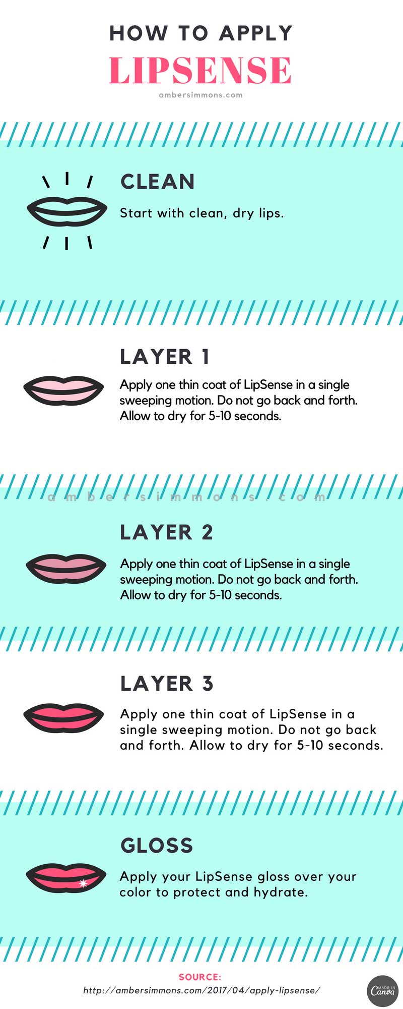 How to apply LipSense | ambersimmons.com 