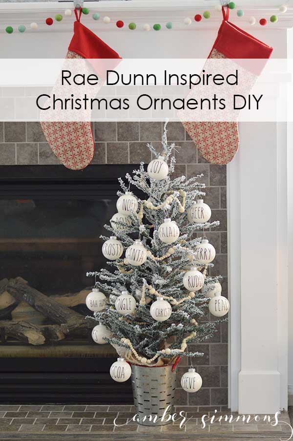 This Rae Dunn Inspired Christmas Ornament DIY will give your tree the perfect amount of simplicity while still being fun. And they will go with any Christmas decor whether it's farmhouse or modern.