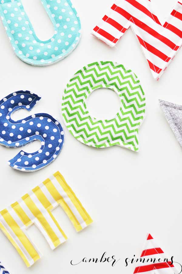 This fabric alphabet is so easy to cut with the Cricut Maker. It is the perfect gift for toddlers and baby showers.