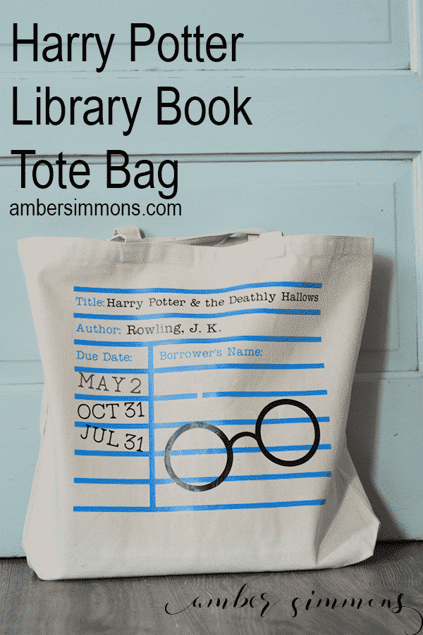 A DIY tutorial on how to create your own Harry Potter Library Book Tote Bag.