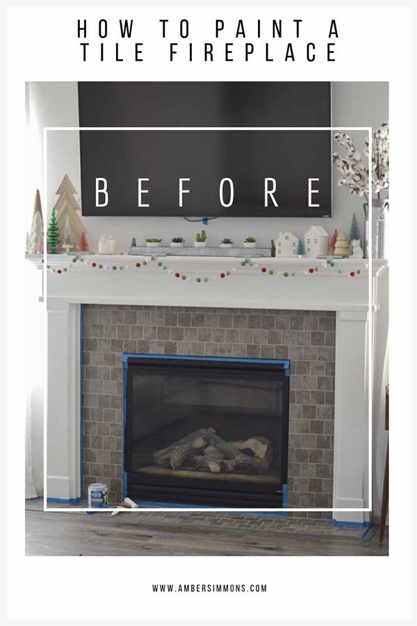 How To Paint A Tile Fireplace Amber, How To Paint Over Tile Around Fireplace
