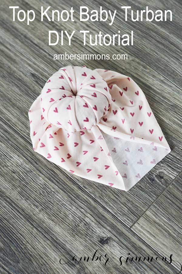 This simple no-sew top knot baby turban tutorial will make your baby the cutest kid at the park.