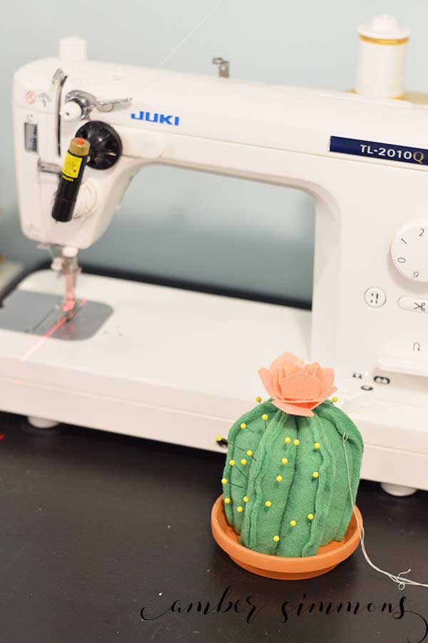 This easy sewing hack tutorial on how to add a laser line to any sewing machine will give you one of the great features of one of those fancy sewing machines for a whole lot less money.
