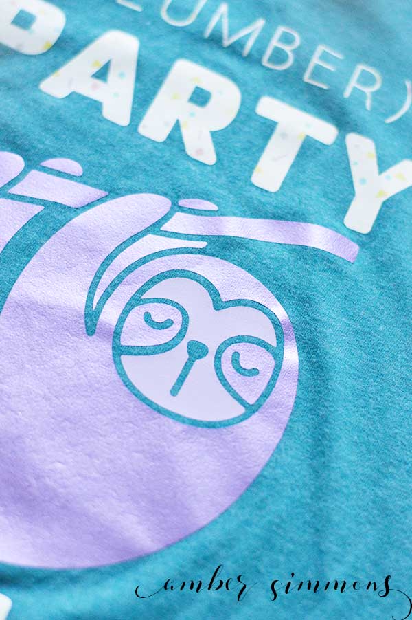 This fun and easy slumber party animal shirt will let everyone at the party know just how much of a party animal you are.