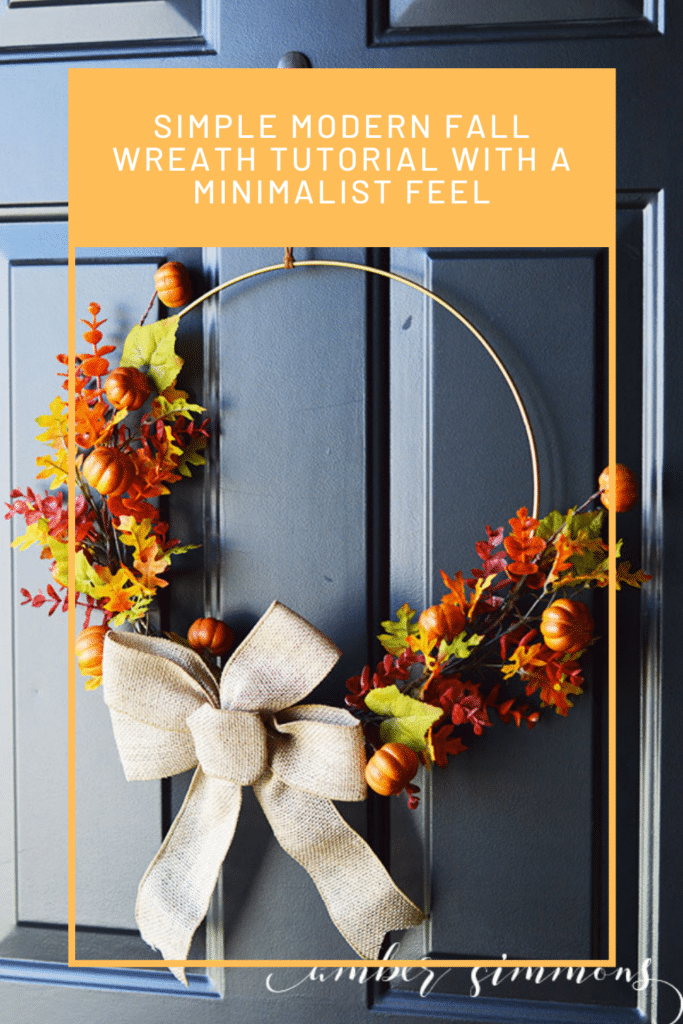 Make this simple modern fall wreath tutorial with a minimalist feel that is perfect for any home.