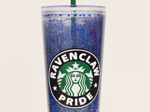Personalized Glitter Starbucks Reusable Plastic-16 Ounce Travel Mug