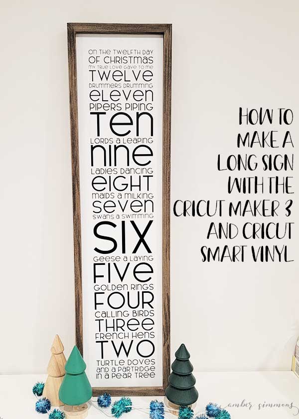 This tutorial for how to make a long sign with the Cricut Maker 3 and Cricut Smart Vinyl will have you making projects in no time.